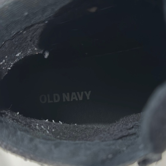 Old Navy Black High-Top Sneakers Suede Style - Picture 4 of 6